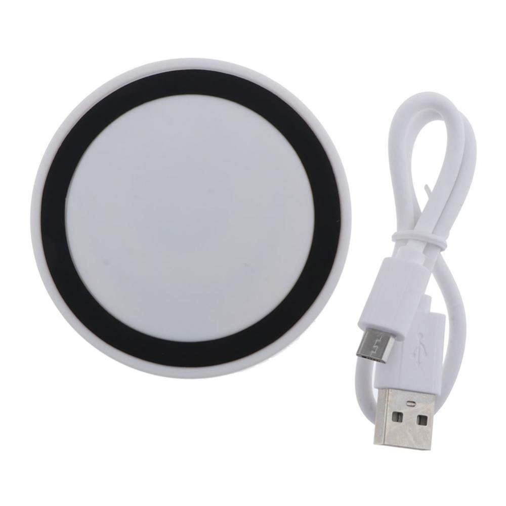 QI Wireless Charger Pad Fast Charging Station for iPhone XS  White +Black