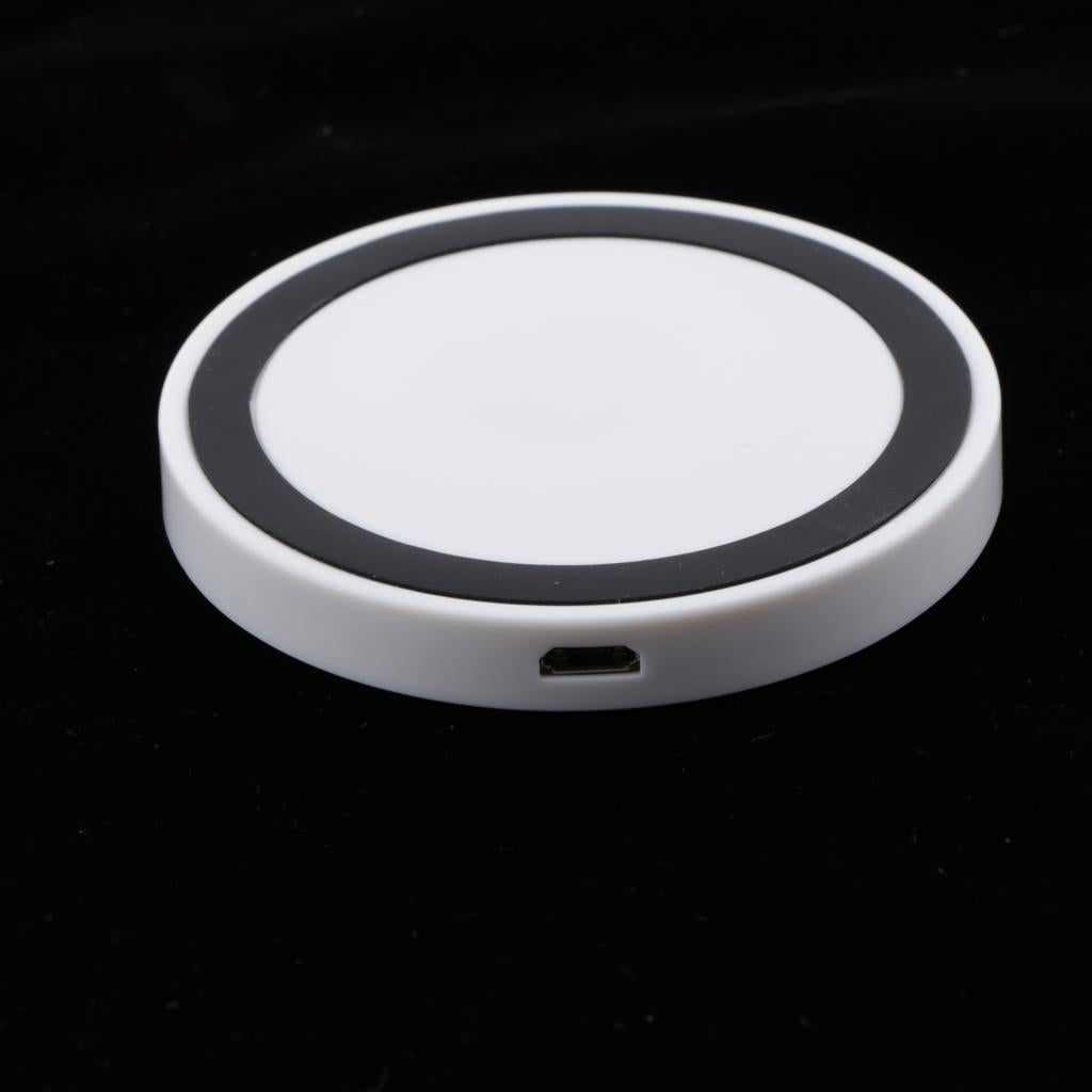 QI Wireless Charger Pad Fast Charging Station for iPhone XS  White +Black