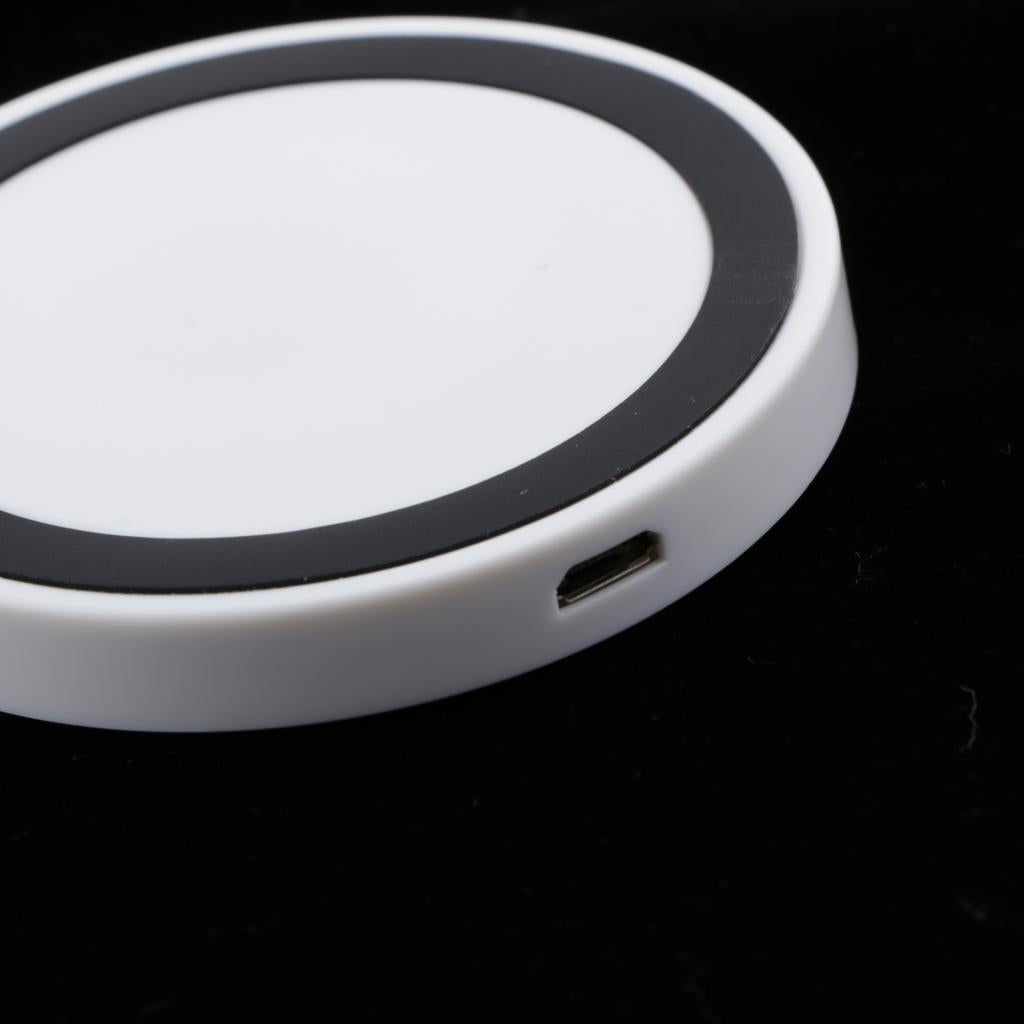 QI Wireless Charger Pad Fast Charging Station for iPhone XS  White +Black