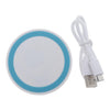 QI Wireless Charger Pad Fast Charging Station for iPhone XS  White +  Blue