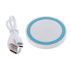 QI Wireless Charger Pad Fast Charging Station for iPhone XS  White +  Blue