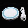 QI Wireless Charger Pad Fast Charging Station for iPhone XS  White +  Blue