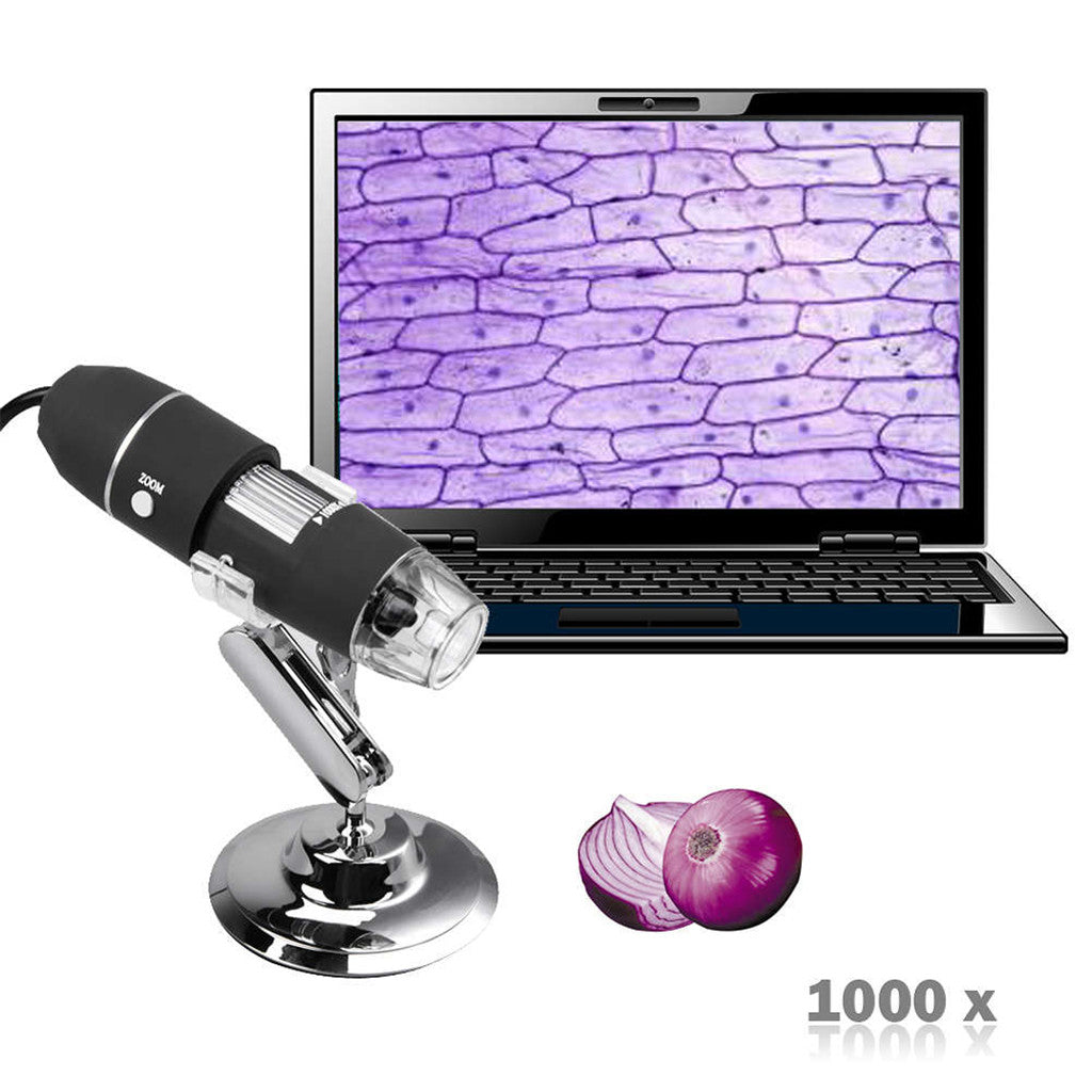 1000X New USB Digital Microscope 8 Led Camera Magnifier w/Fall Holder Stand