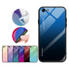 Gradient Tempered Glass Back Cover Phone Protective Case for iPhone 7 8G