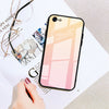 Gradient Tempered Glass Back Cover Phone Protective Case for iPhone 7 8G