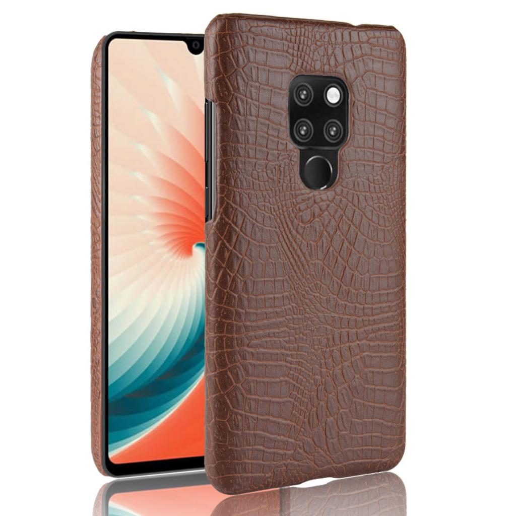 PU Leather Phone Case Cover For Huawei Mate 20X Alligator Coated Brown