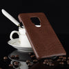 PU Leather Phone Case Cover For Huawei Mate 20X Alligator Coated Brown