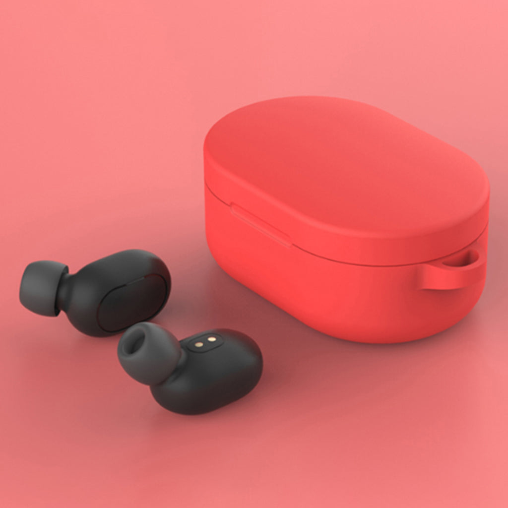 Silicone Protective Case Cover For Xiaomi MI Redmi AirDots Earphone Red