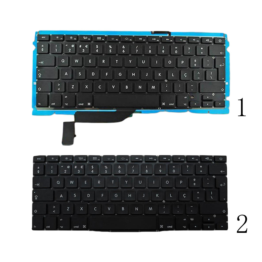 Portuguese Layout Keyboard Parts Assembly for MacBook Pro 15" A1398 PC Black