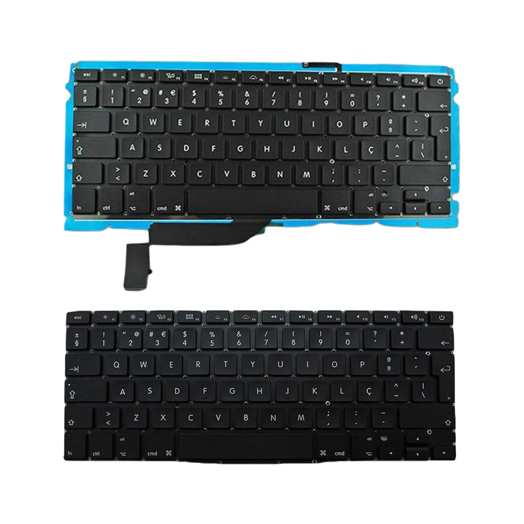 Portuguese Layout Keyboard Parts Assembly for MacBook Pro 15" A1398 PC Black