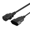 IEC 3Pole C14 Male to C13 & Euro 2 Pin Female 2 in 1 Y Split Power Cord 25CM