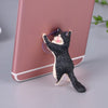 Lovely Cat Model Sucker Cellphone Bracket Holder Finger Grip Mount Black