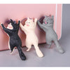 Lovely Cat Model Sucker Cellphone Bracket Holder Finger Grip Mount Lightgray