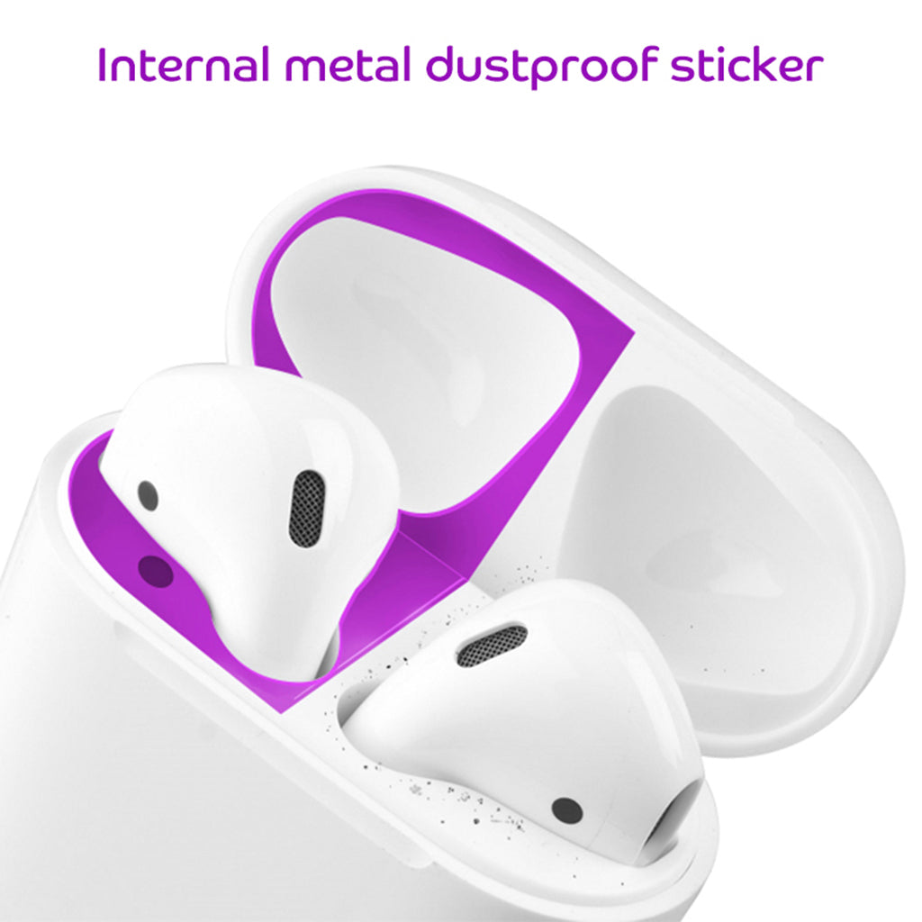 Guard Earphone Protective Sticker for Apple Airpods Earphone Purple