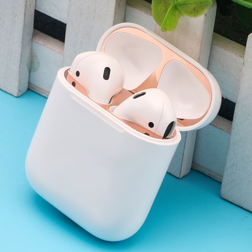 Guard Earphone Protective Sticker for Apple Airpods Earphone Rose Gold