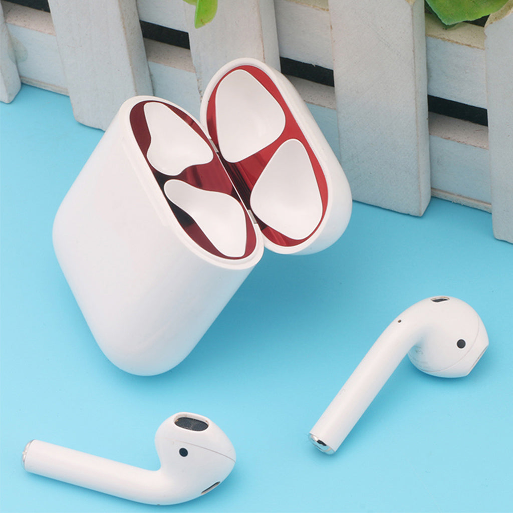 Guard Earphone Protective Sticker for Apple Airpods Earphone Red