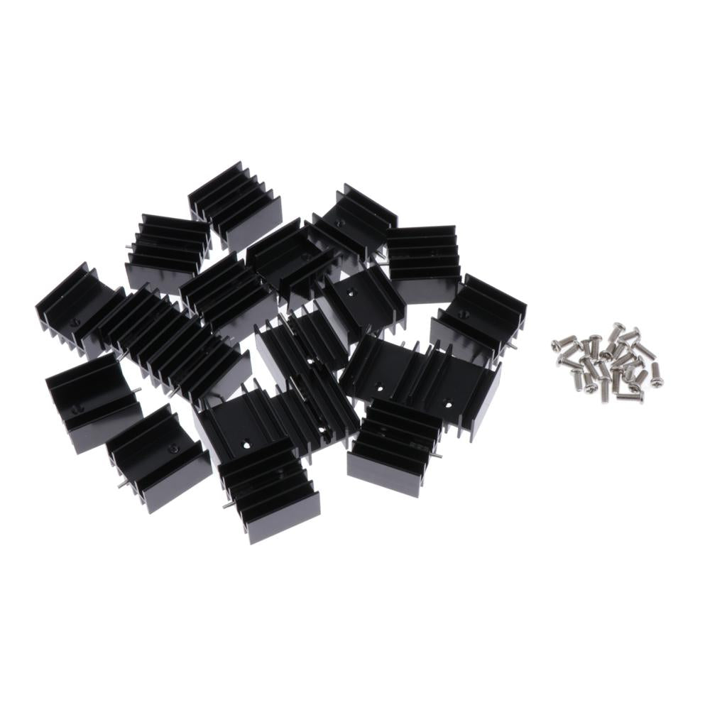 20x 24x16-25mm MOSFET Aluminium Heat Sink 7805 Transistor Heatsink Radiator