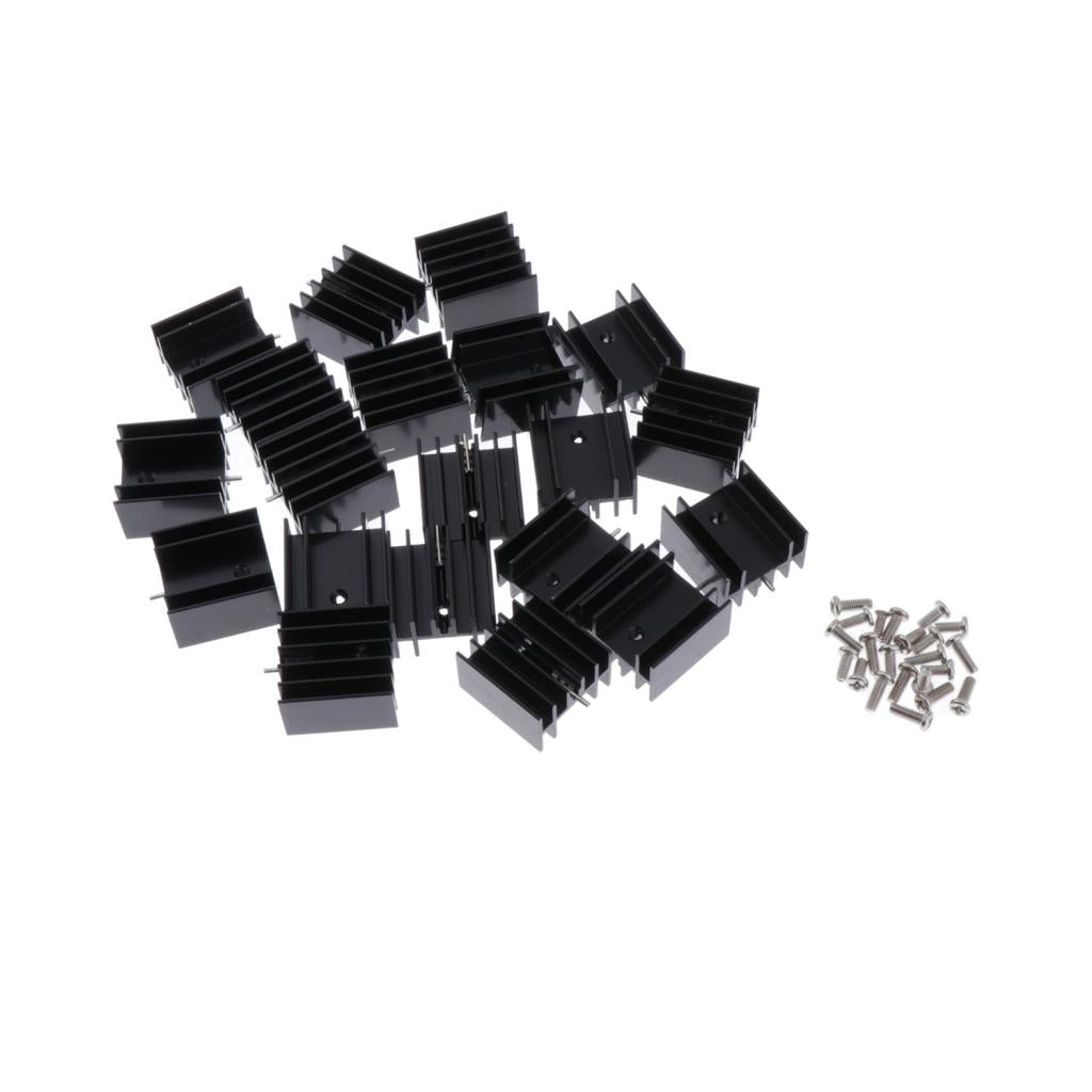 20x 24x16-25mm MOSFET Aluminium Heat Sink 7805 Transistor Heatsink Radiator