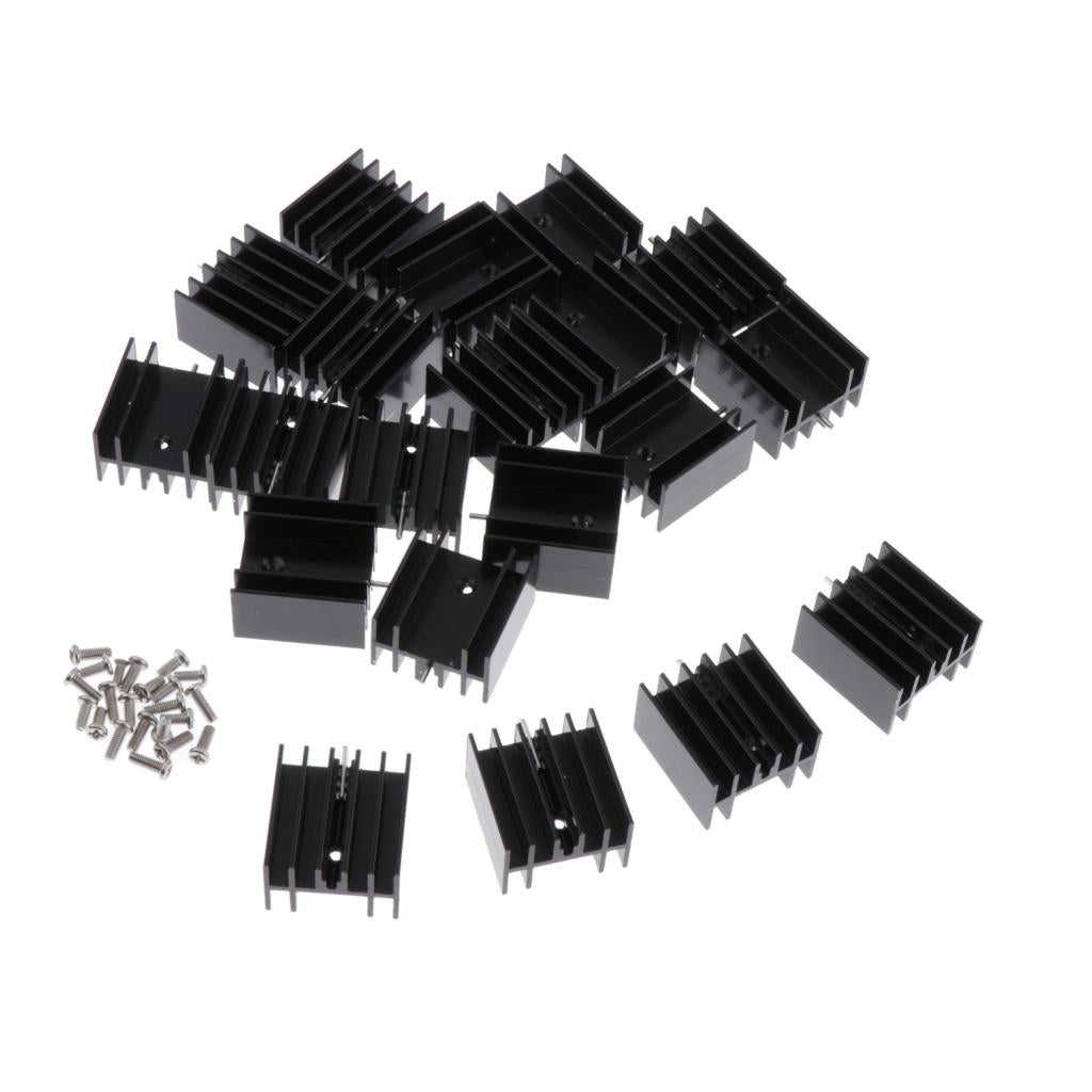 20x 24x16-25mm MOSFET Aluminium Heat Sink 7805 Transistor Heatsink Radiator