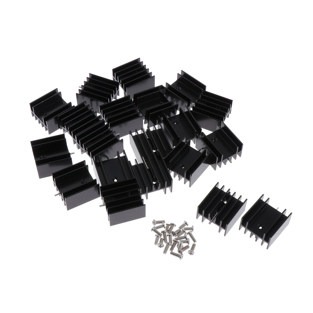 20x 24x16-25mm MOSFET Aluminium Heat Sink 7805 Transistor Heatsink Radiator