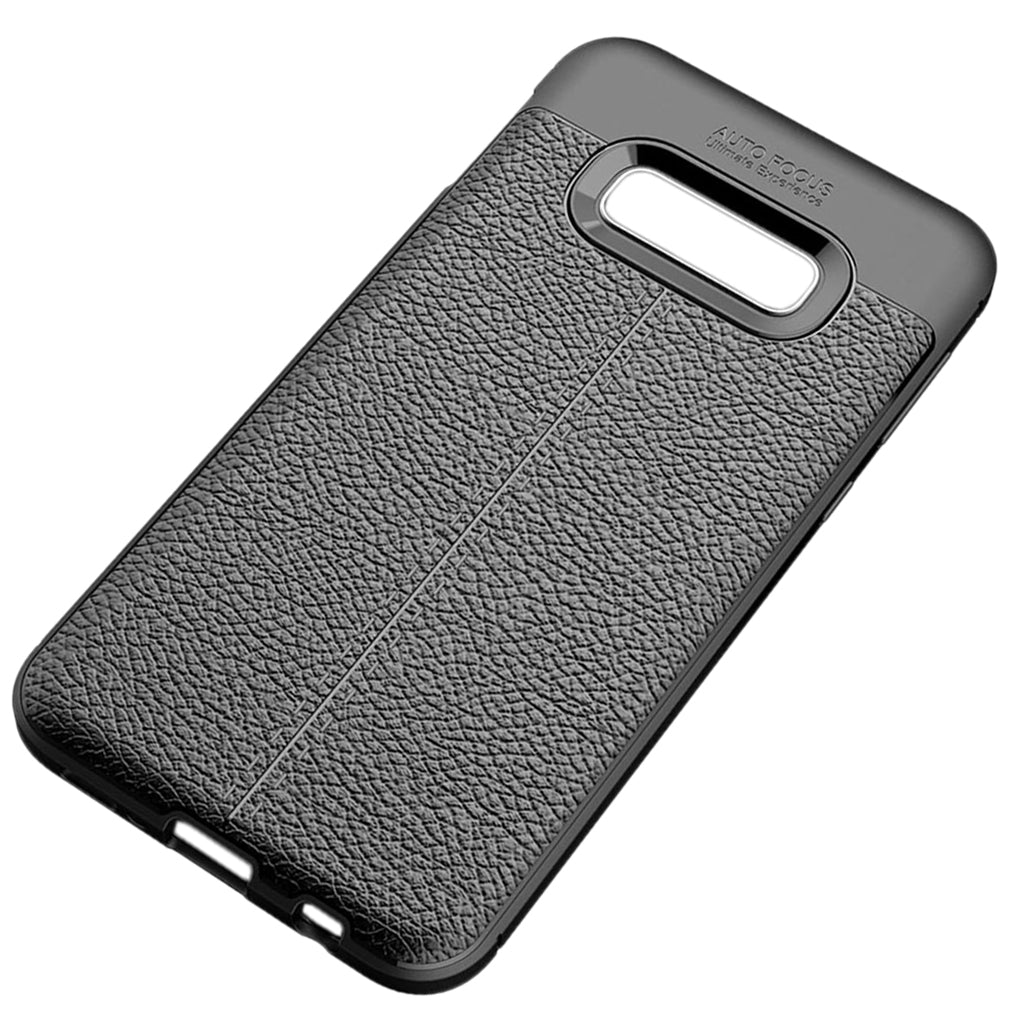 Lichee Leather Cellphone Anti-drop Case for Samsung Galaxy S10 E Black