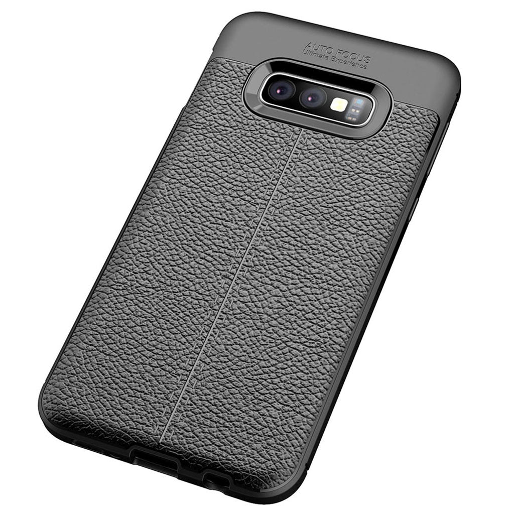 Lichee Leather Cellphone Anti-drop Case for Samsung Galaxy S10 E Black