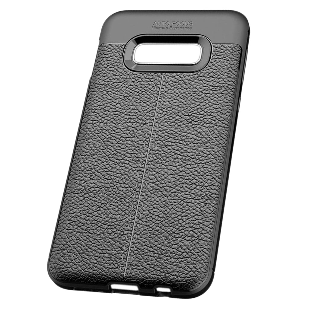 Lichee Leather Cellphone Anti-drop Case for Samsung Galaxy S10 E Black