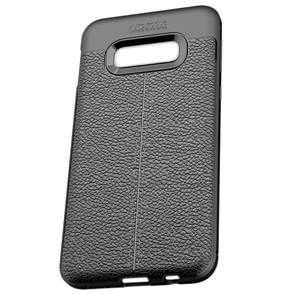 Lichee Leather Cellphone Anti-drop Case for Samsung Galaxy S10 E Black