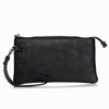 Unisex Durable PU Leather Zipper Coin Purse Mini Wallet Key Pouch - Black