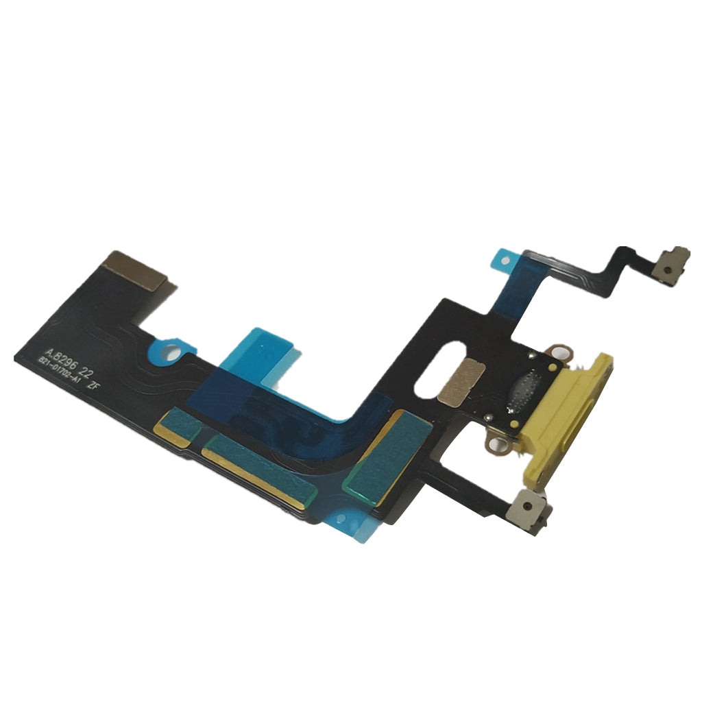 USB Charging Charger Mic Port Dock Connector Flex Cable Repair for iPhone xr Yellow