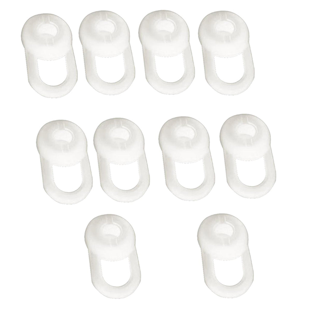 10 Pieces Earphone Silicone Earbud for Headset Horn Diameter of 7-12mm white