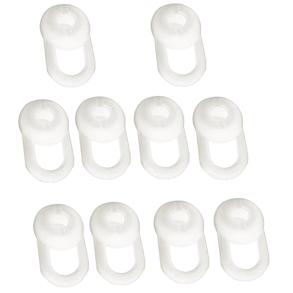 10 Pieces Earphone Silicone Earbud for Headset Horn Diameter of 7-12mm white