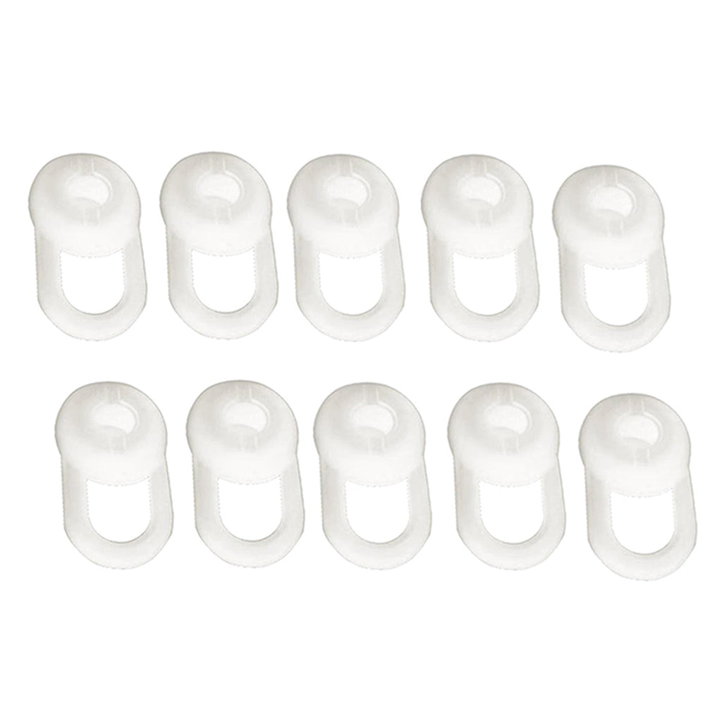 10 Pieces Earphone Silicone Earbud for Headset Horn Diameter of 7-12mm white