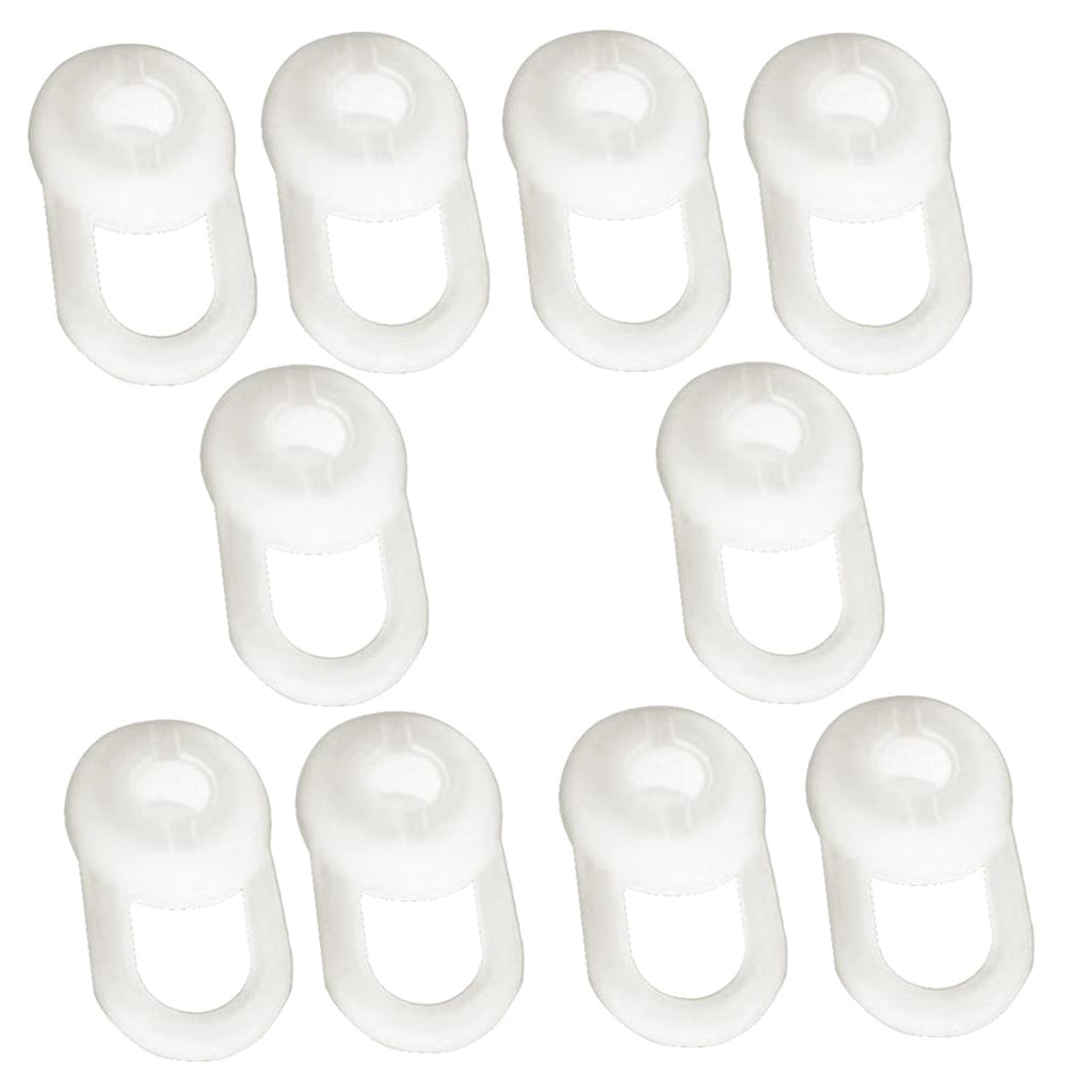 10 Pieces Earphone Silicone Earbud for Headset Horn Diameter of 7-12mm white