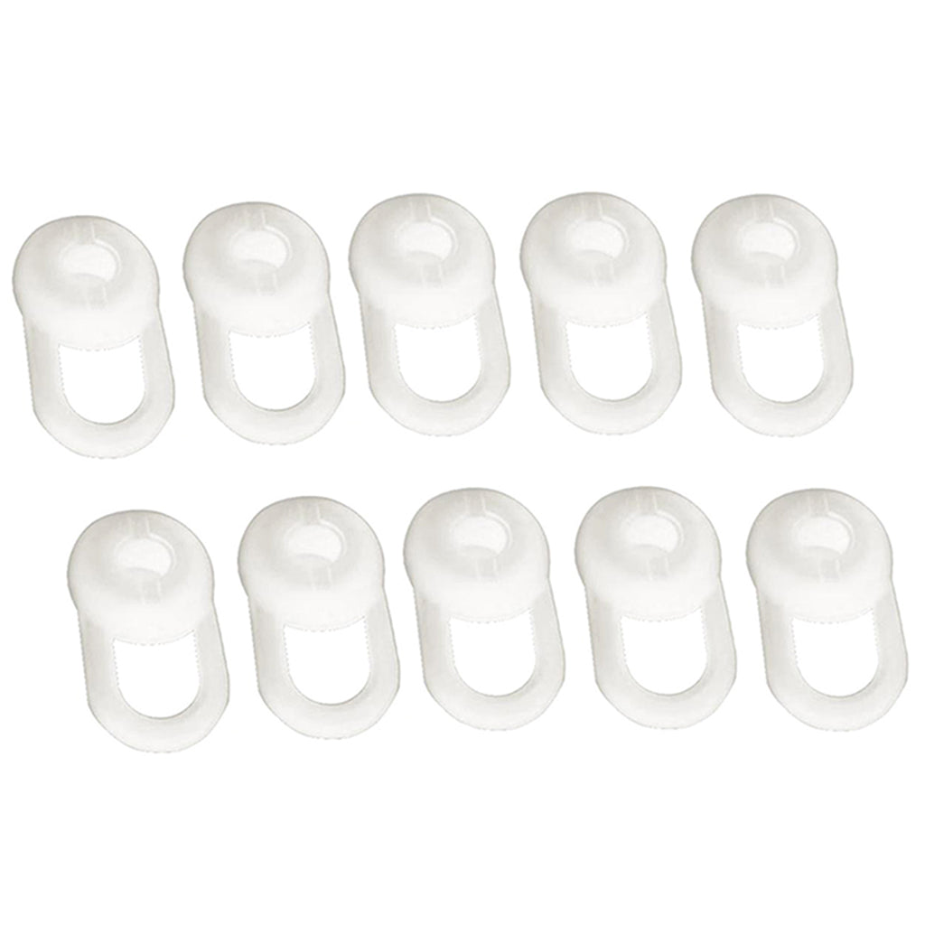 10 Pieces Earphone Silicone Earbud for Headset Horn Diameter of 7-12mm white