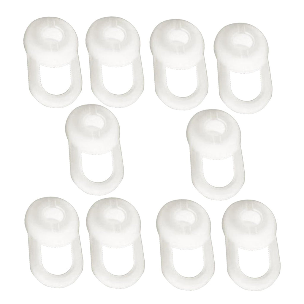 10 Pieces Earphone Silicone Earbud for Headset Horn Diameter of 7-12mm white