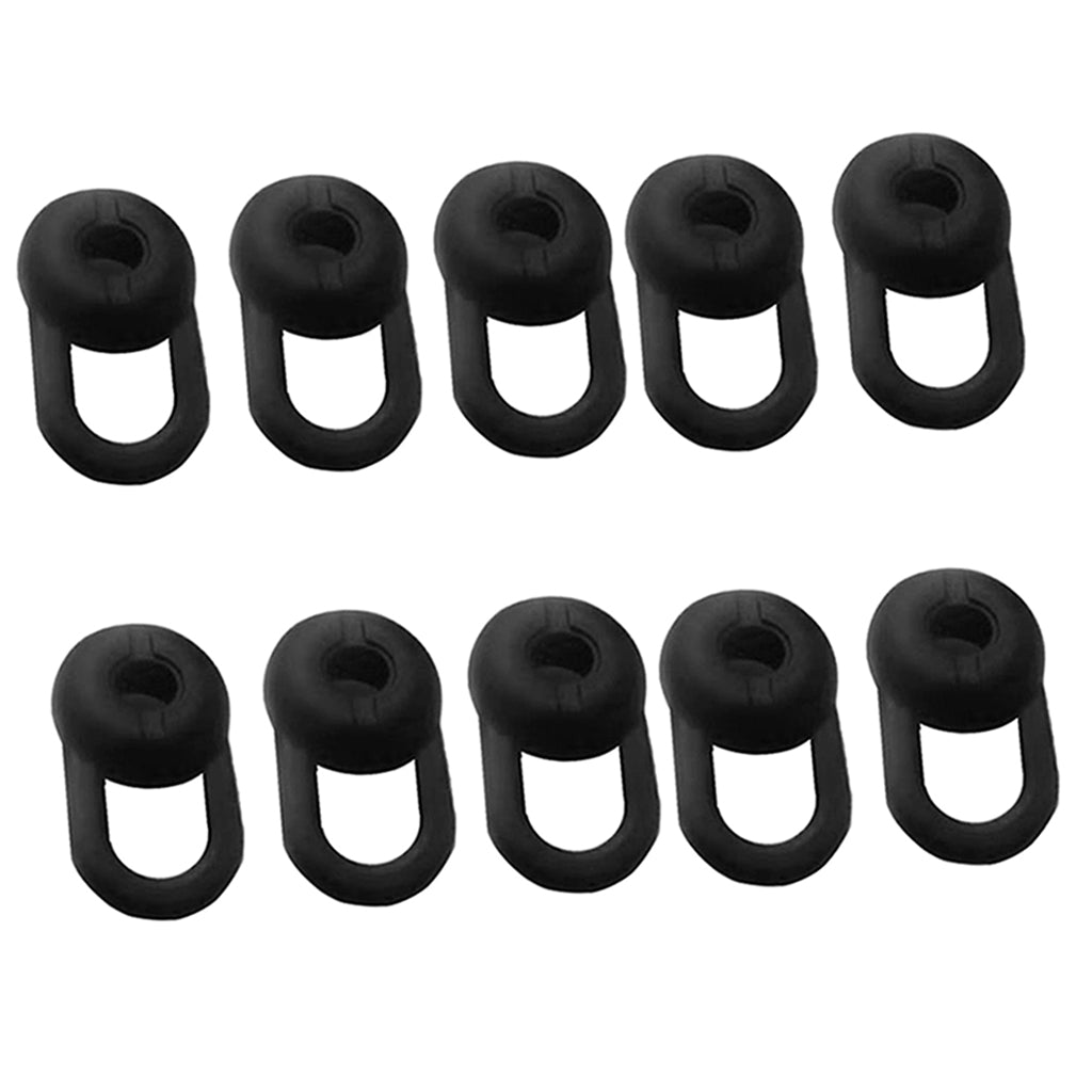 10 Pieces Earphone Silicone Earbud for Headset Horn Diameter of 7-12mm black