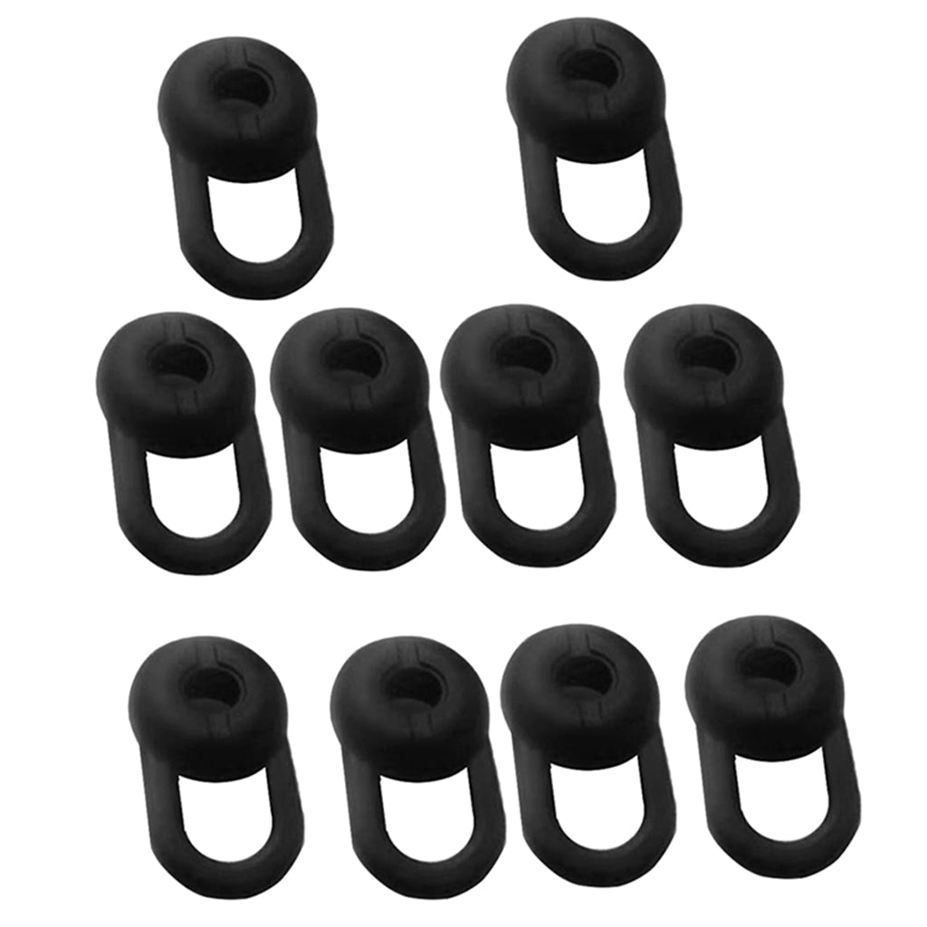 10 Pieces Earphone Silicone Earbud for Headset Horn Diameter of 7-12mm black