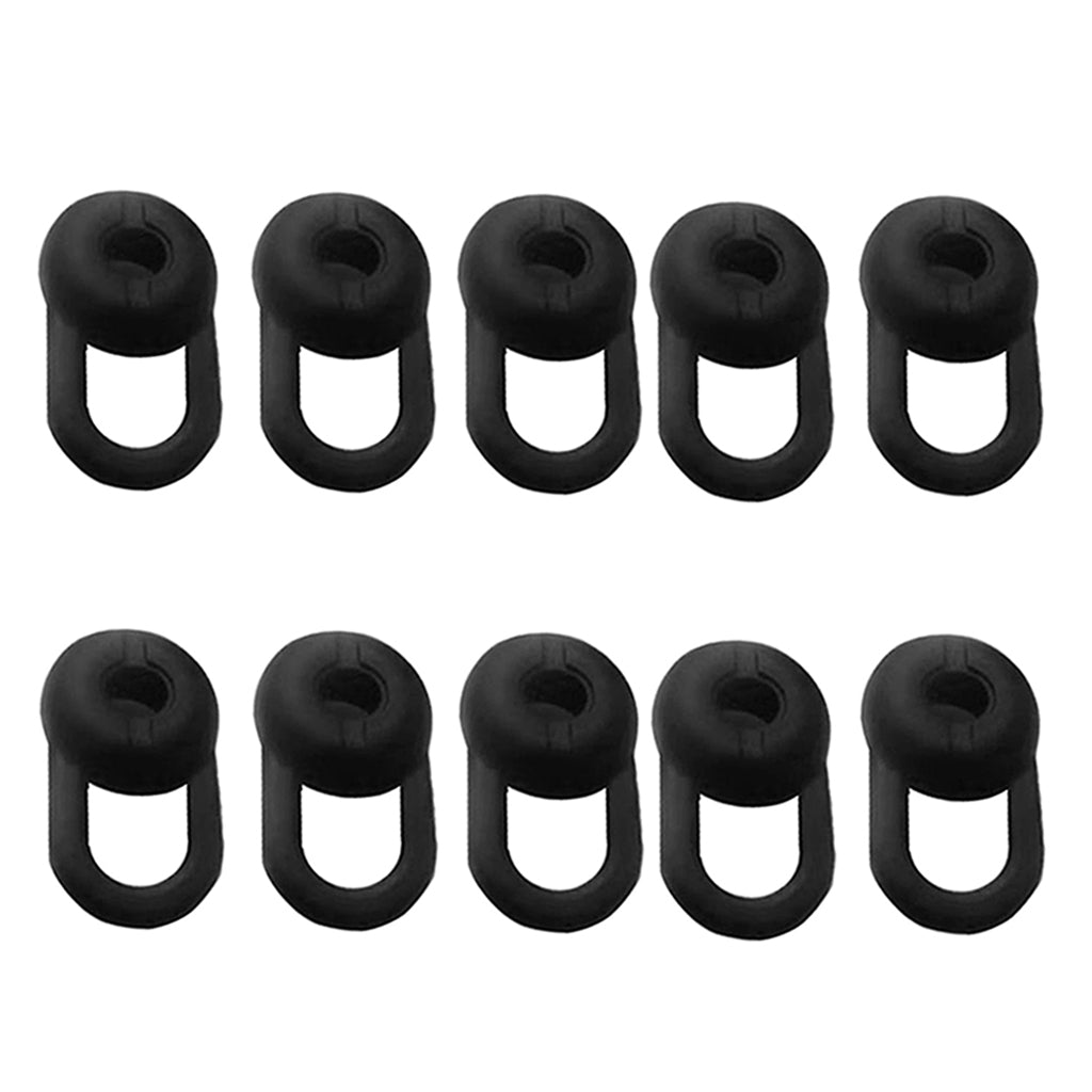 10 Pieces Earphone Silicone Earbud for Headset Horn Diameter of 7-12mm black