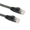 RJ45 CAT6 Ethernet Network LAN Cable Flat UTP Patch Router Black 25 Meters