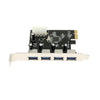 4 Port PCI-E to USB 3.0 HUB PCI Express Expansion Card Adapter 5 Gbps