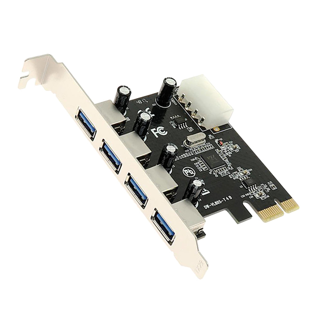 4 Port PCI-E to USB 3.0 HUB PCI Express Expansion Card Adapter 5 Gbps