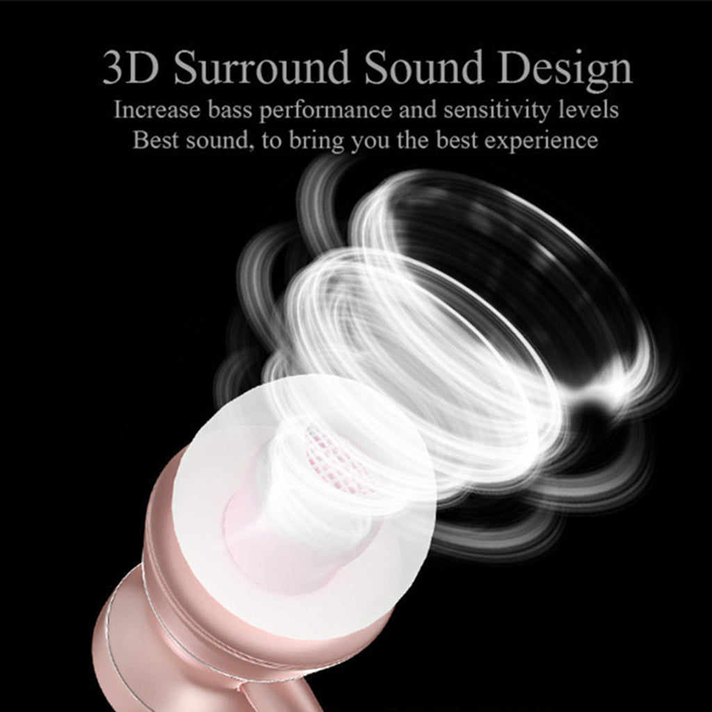 Earphone Magnet Stereo Headset Headphone Universal for iPhone Samsung Gold