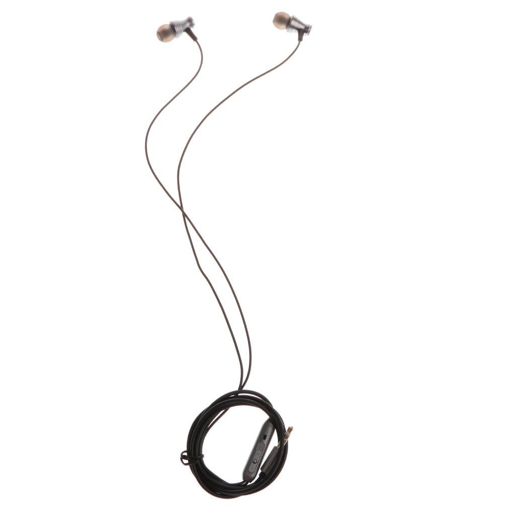 Earphone Magnet Stereo Headset Headphone Universal for iPhone Samsung Black