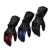 Waterproof Motorcycle Motobike Scooter Leather Sports Long Gloves Red M