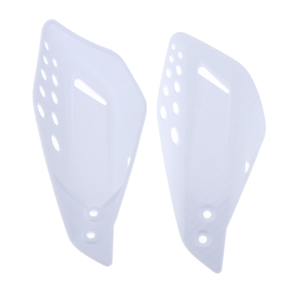 1 Pair Motor Handlebar Hand Brush Guards Protector Hand Guards White