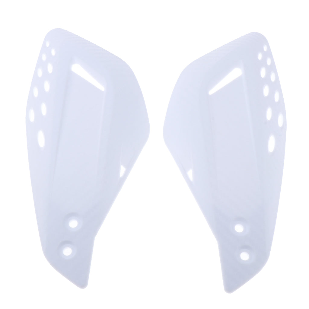 1 Pair Motor Handlebar Hand Brush Guards Protector Hand Guards White