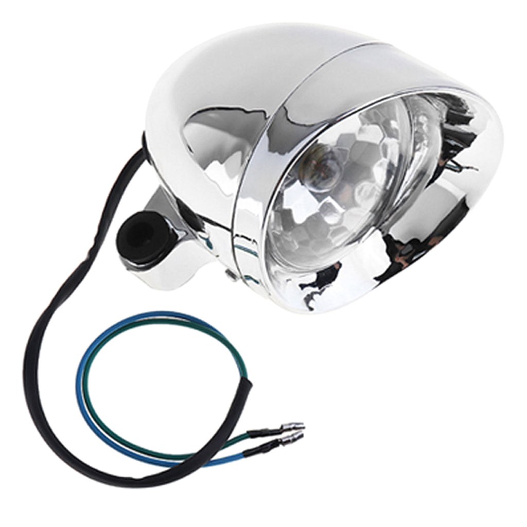 Motorcycle Retro Bullet LED Headlamp Auxiliary Headlamp Fog Lamp Universal