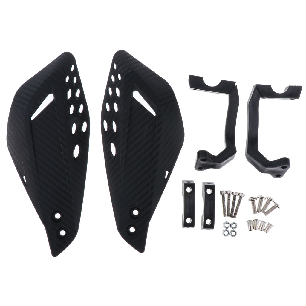 1 Pair Motor Handlebar Hand Brush Guards Protector Hand Guards Black