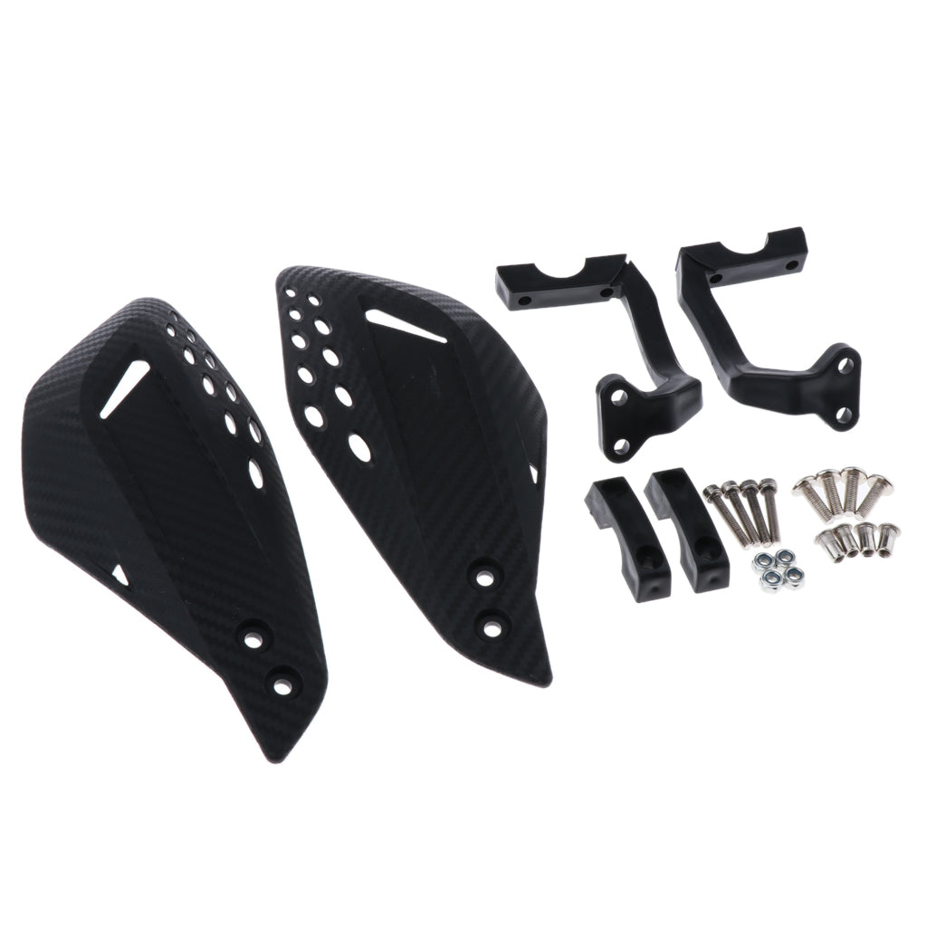 1 Pair Motor Handlebar Hand Brush Guards Protector Hand Guards Black